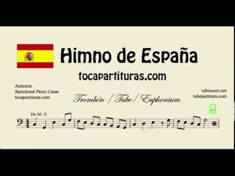 himno de espana en clave de fa